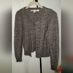 Max Studio | Angora Rabbit Hair Cable Knit Cardigain Sweater